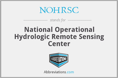 NOHRSC - National Operational Hydrologic Remote Sensing Center