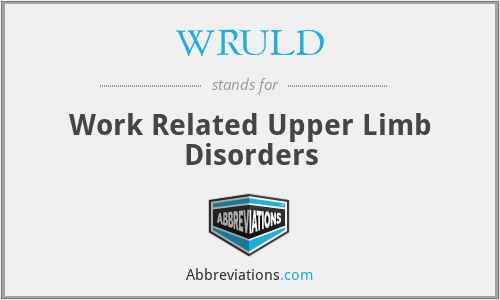 WRULD - Work Related Upper Limb Disorders