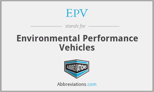 EPV - Environmental Performance Vehicles