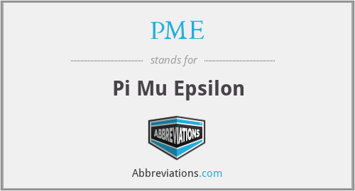 PME - Pi Mu Epsilon