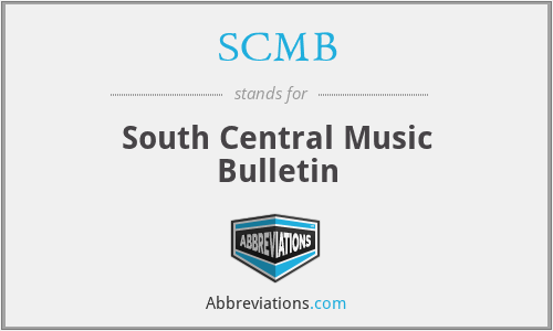 SCMB - South Central Music Bulletin