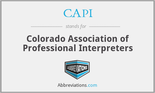 CAPI - Colorado Association of Professional Interpreters