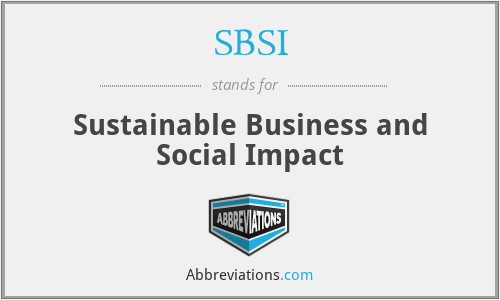 SBSI - Sustainable Business and Social Impact