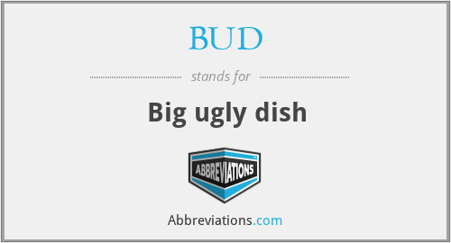 BUD - Big ugly dish