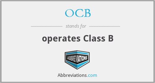 OCB - operates Class B