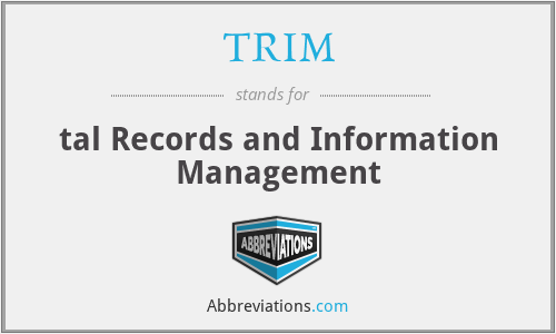 TRIM - tal Records and Information Management