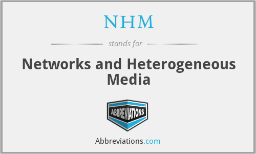 NHM - Networks and Heterogeneous Media