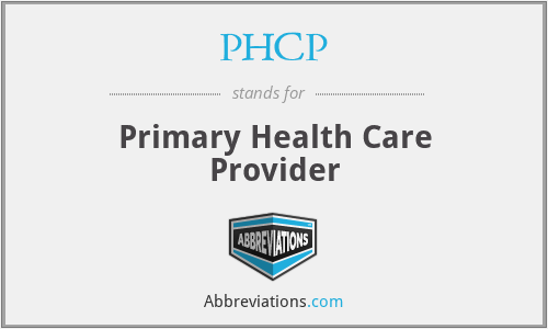 PHCP - Primary Health Care Provider