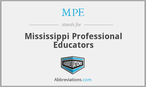 MPE - Mississippi Professional Educators