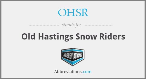 OHSR - Old Hastings Snow Riders