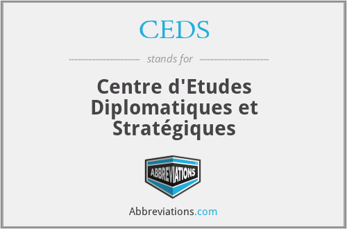 CEDS - Centre d'Etudes Diplomatiques et Stratégiques
