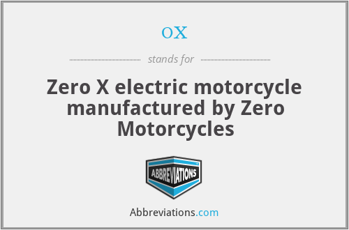 0x - Zero X electric motorcycle manufactured by Zero Motorcycles