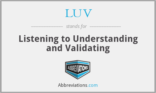 LUV - Listening to Understanding and Validating