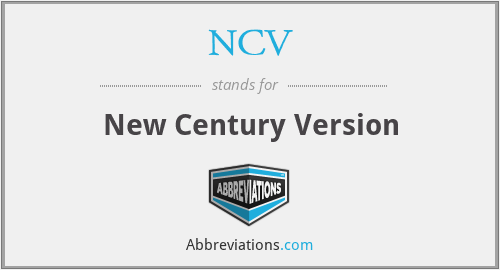 NCV - New Century Version