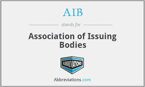 AIB - Association of Issuing Bodies
