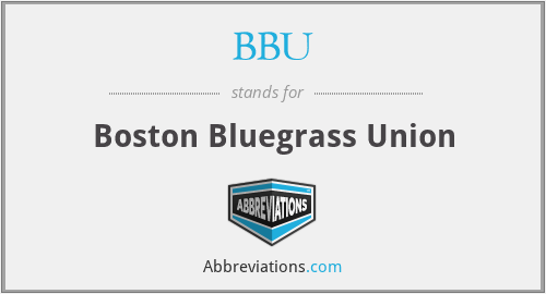 BBU - Boston Bluegrass Union