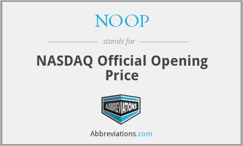 NOOP - NASDAQ Official Opening Price