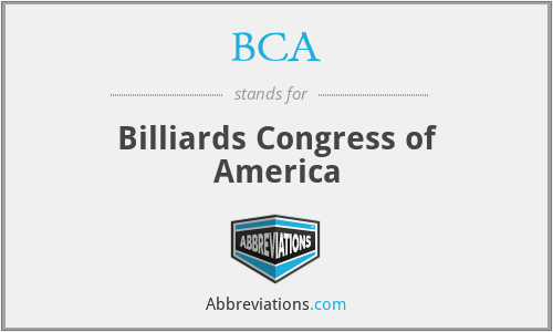 BCA - Billiards Congress of America