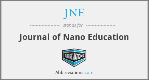 JNE - Journal of Nano Education