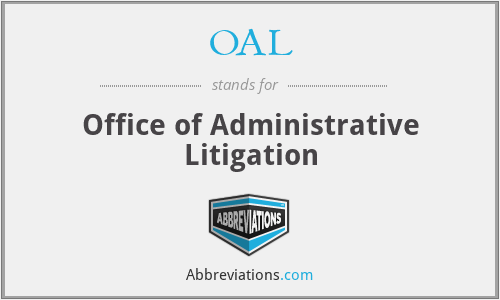 OAL - Office of Administrative Litigation