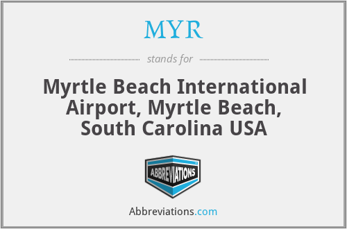 MYR - Myrtle Beach International Airport, Myrtle Beach, South Carolina USA