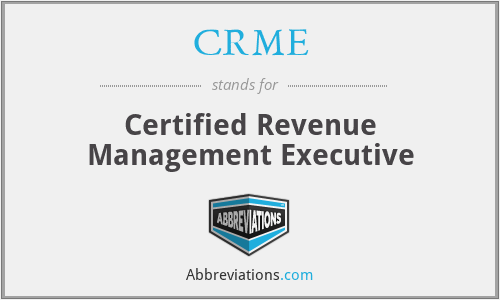 CRME - Certified Revenue Management Executive