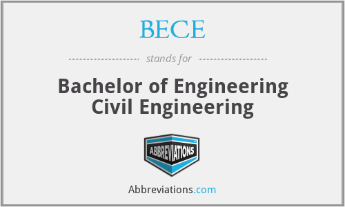 BECE - Bachelor of Engineering Civil Engineering