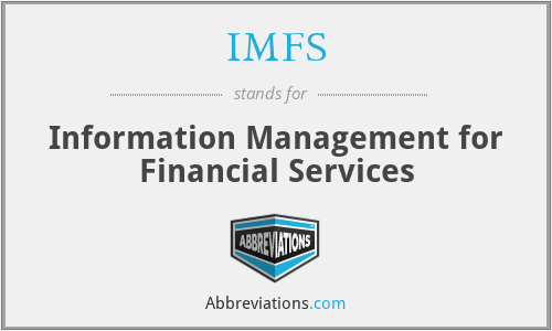 IMFS - Information Management for Financial Services