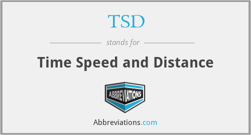 TSD - Time Speed and Distance