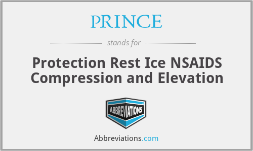 PRINCE - Protection Rest Ice NSAIDS Compression and Elevation