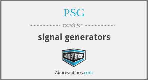 PSG - signal generators