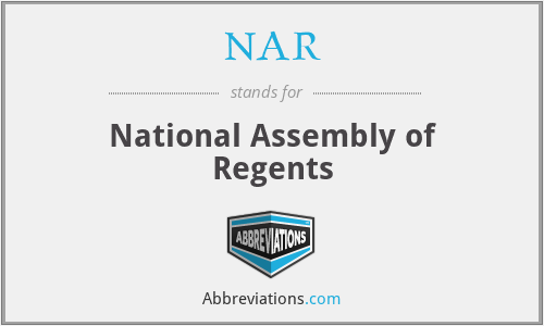 NAR - National Assembly of Regents