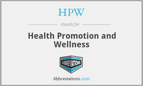 HPW - Health Promotion and Wellness