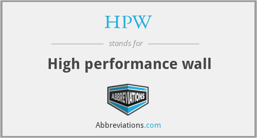 HPW - High performance wall