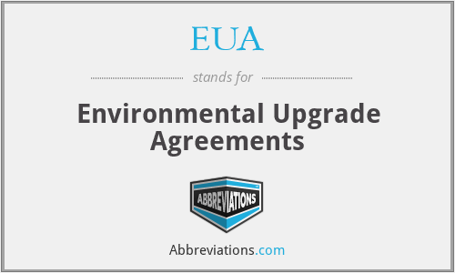 EUA - Environmental Upgrade Agreements