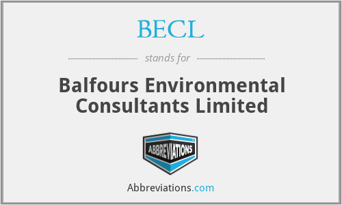 BECL - Balfours Environmental Consultants Limited