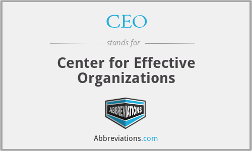 CEO - Center for Effective Organizations