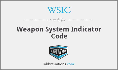 WSIC - Weapon System Indicator Code