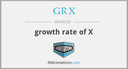 GRX - growth rate of X