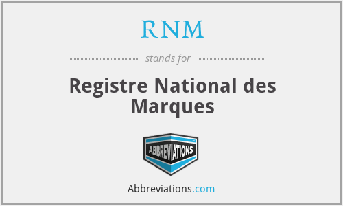 RNM - Registre National des Marques