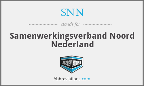SNN - Samenwerkingsverband Noord Nederland