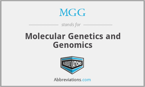 MGG - Molecular Genetics and Genomics