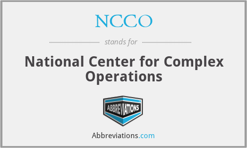 NCCO - National Center for Complex Operations