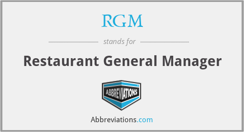 RGM - Restaurant General Manager