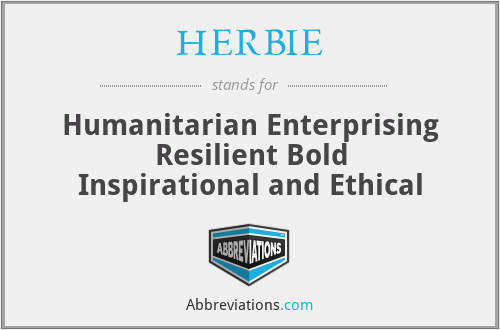 HERBIE - Humanitarian Enterprising Resilient Bold Inspirational and Ethical