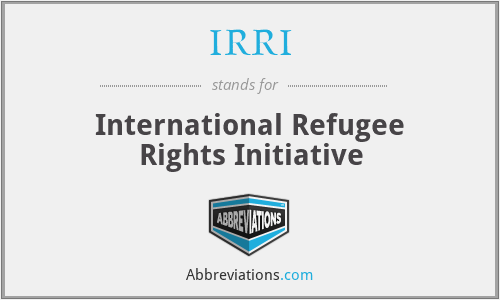 IRRI - International Refugee Rights Initiative
