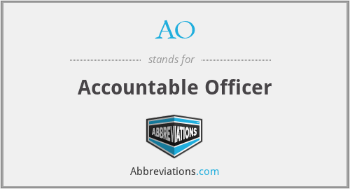 AO - Accountable Officer