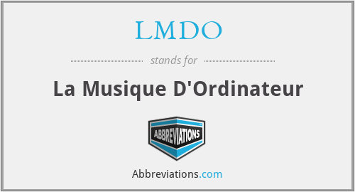 LMDO - La Musique D'Ordinateur