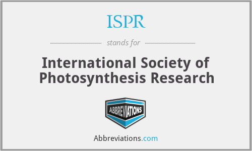 ISPR - International Society of Photosynthesis Research