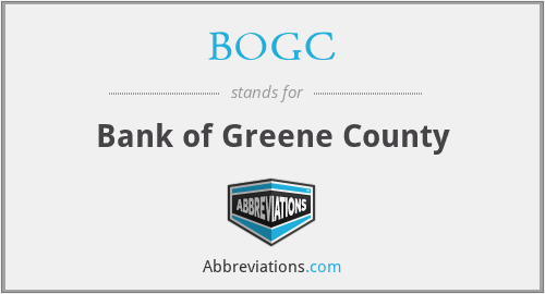 BOGC - Bank of Greene County